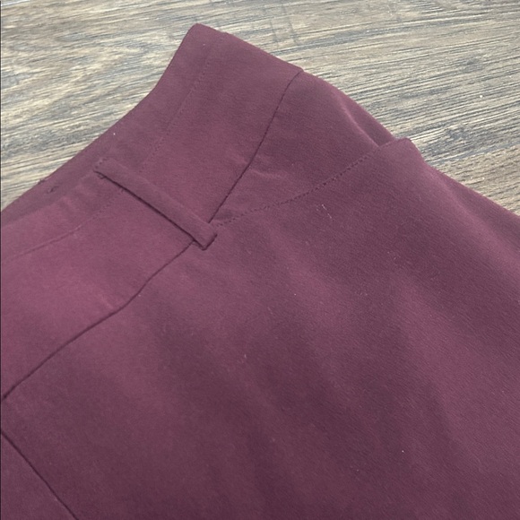 NY&Co 7th Avenue Dress Pants Women’s 14 Tall Burgundy- 36 in inseam - Picture 3 of 5